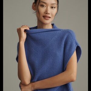 Anthropologie Cashmire Ezra Soft Blue Knit Vest